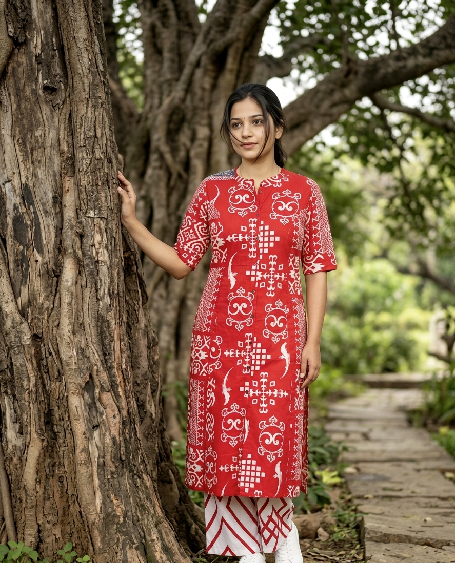 Cotton Co-ord Set [RED]